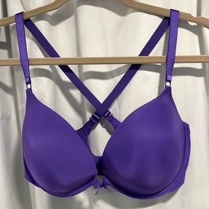 Victoria’s Secret purple padded push-up convertible strap 36D bra